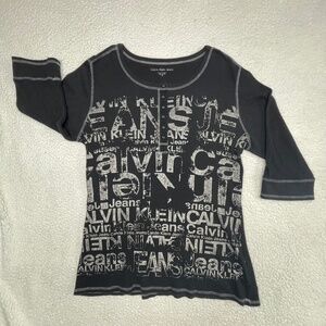 Women’s Calvin Klein 3X Black Long sleeve Top